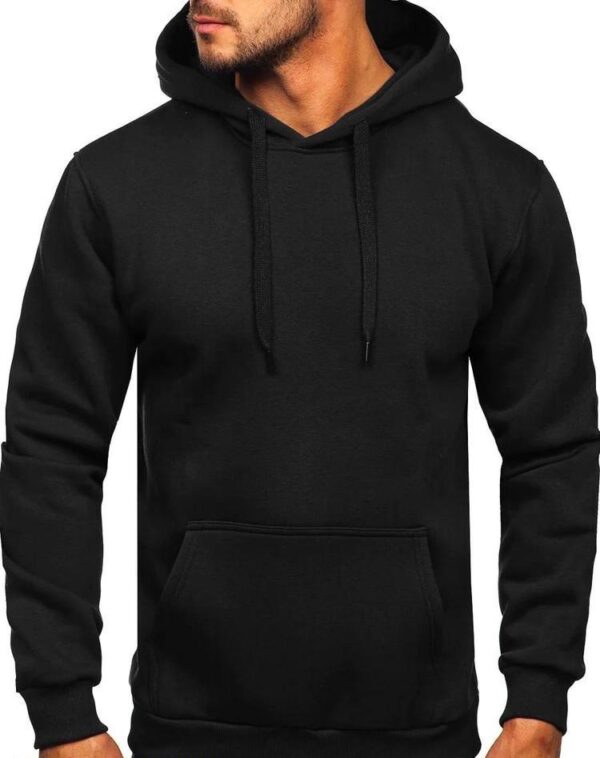 Men's Stitched Fleece Plain Hoodie