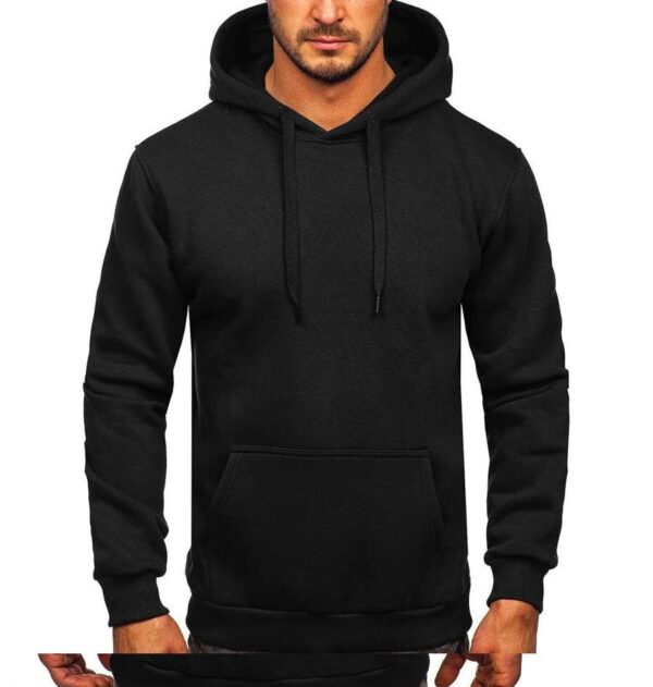 Men's Stitched Fleece Plain Hoodie